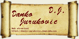 Danko Juruković vizit kartica